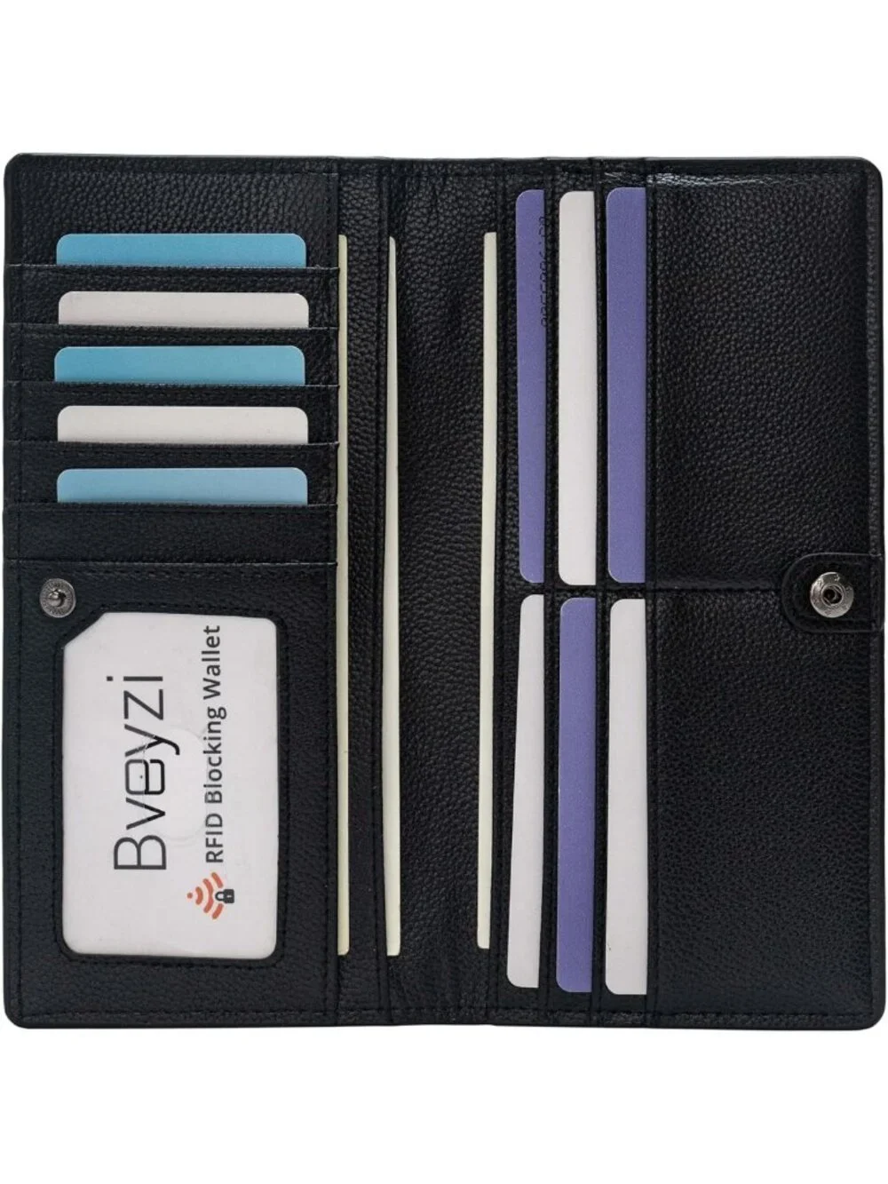 Ultra Slim RFID Blocking Leather Bifold Wallet for Women - Stylish & Compact